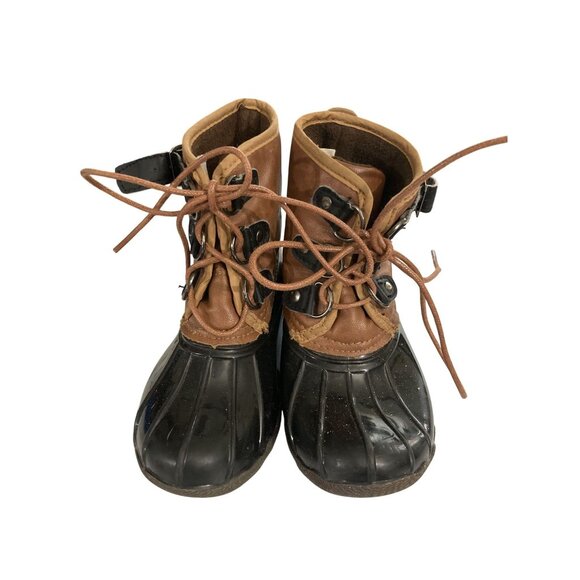I love YoKids Gavin-70K Kids Size 11 Brown Black Rubber Duck Boots shoes - Picture 1 of 7